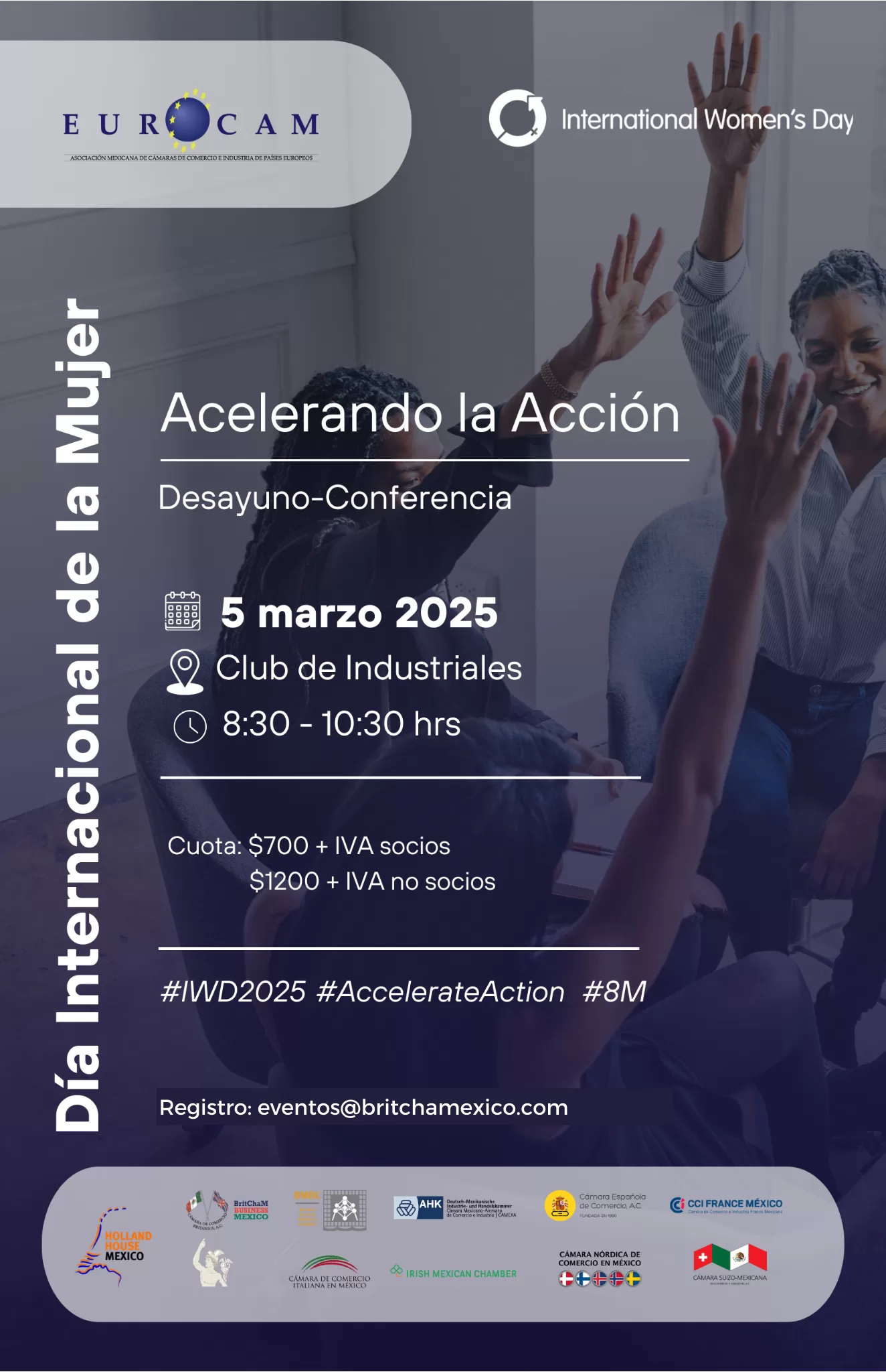 Invitación EUROCAM BRITCHAM dia de la mujer